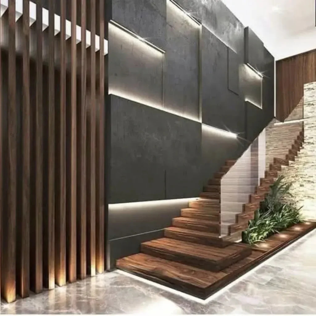 15 Double Height Staircase Wall Design Ideas