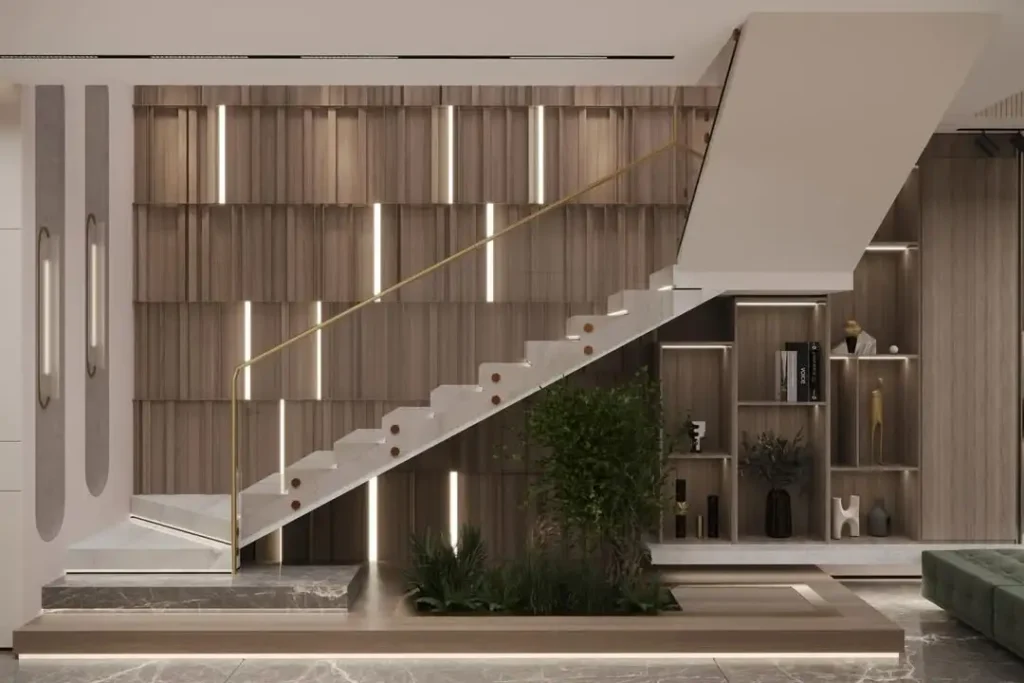 Interior Staircase Living Room Decor