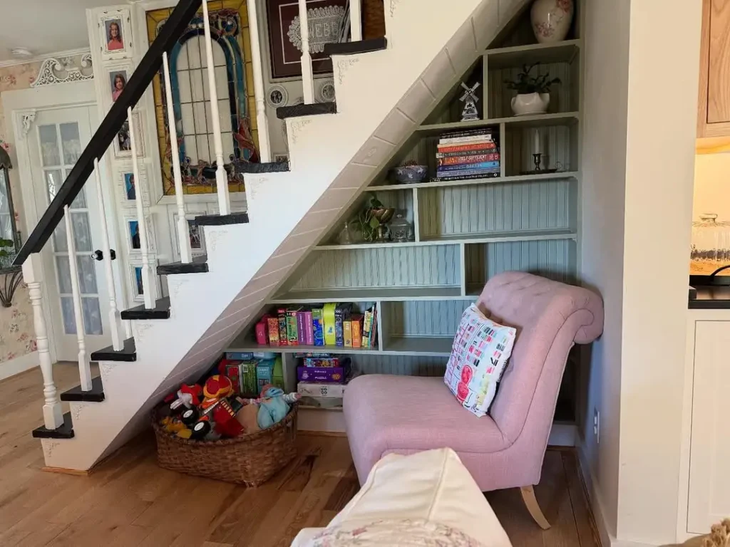Under Staircase Bookshelf