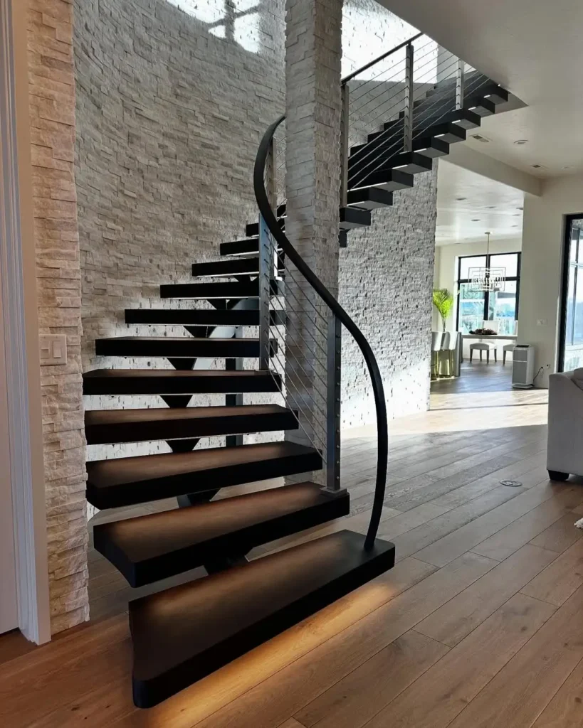 Floating Curved Staircase