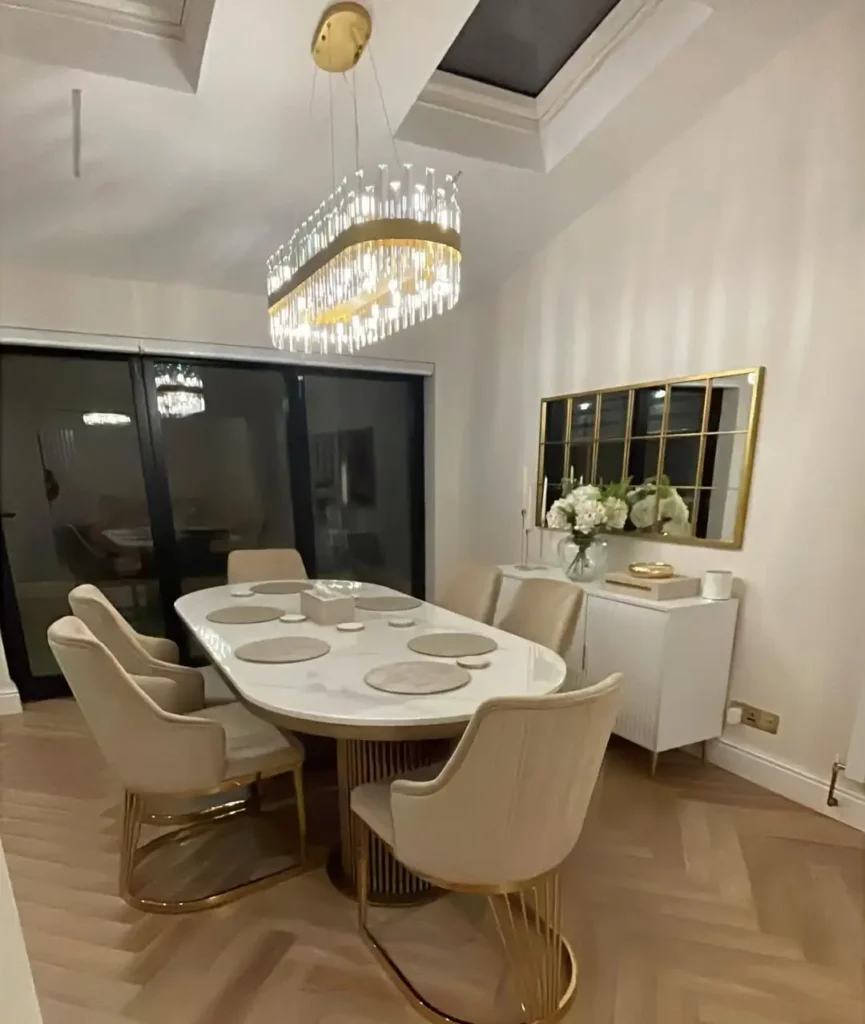 Oval Table Lighting Placement