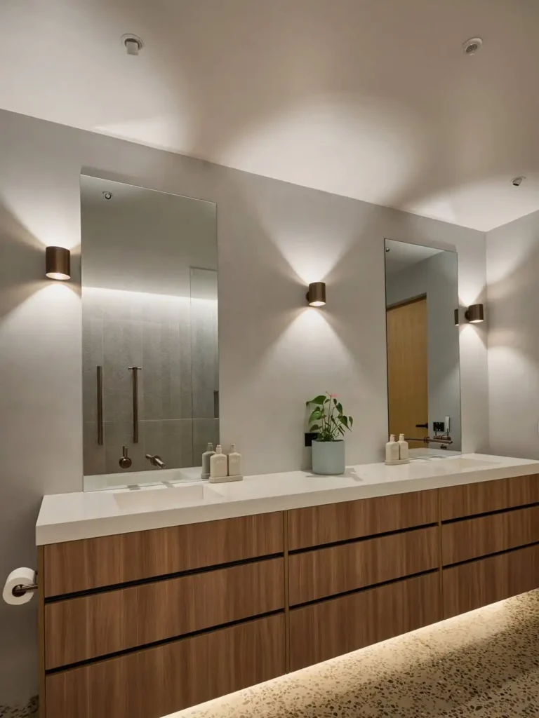 16 Bright Bathroom Lighting Ideas for Every Mood 11 Minimalist Bathroom Lighting Plan