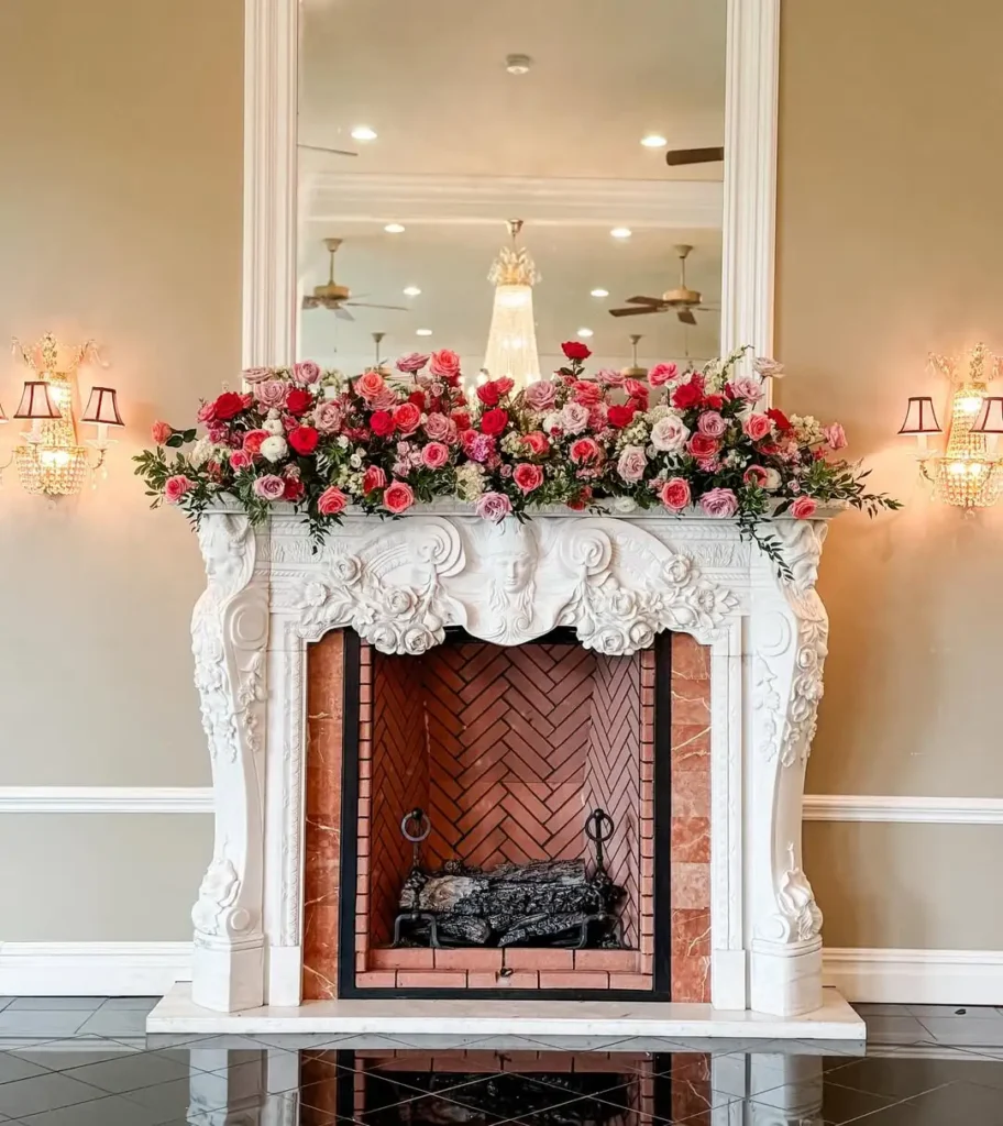 15 Spring mantle decor ideas for a fresh home look 1 Floral Mantel Arrangements