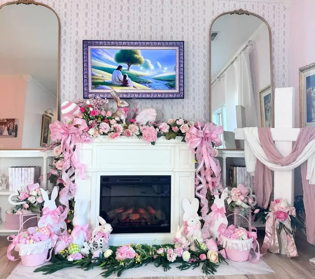 20 Easter Decor Ideas to Refresh Your Home 3 Easter Mantel Decor