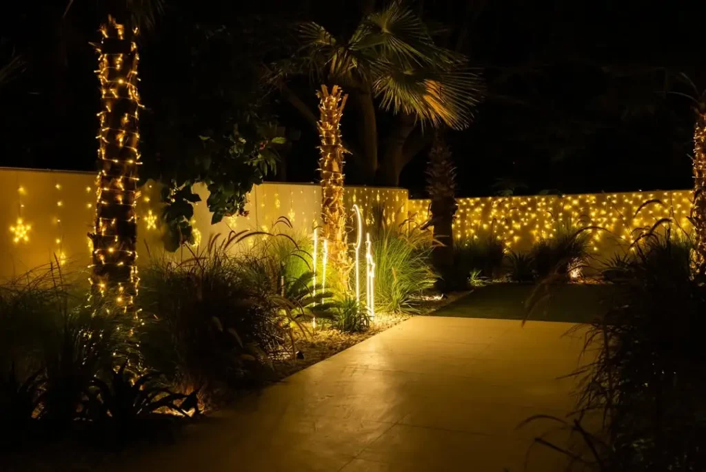Warm Backyard Ambient Lighting