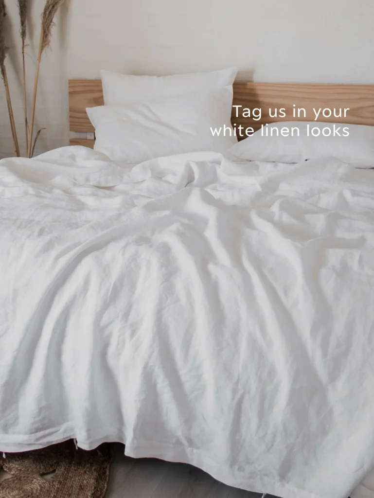 White Linen Bedding Looks