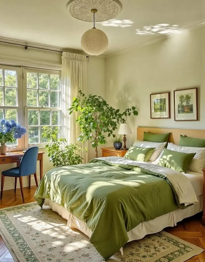 Forest Green Layered Bed