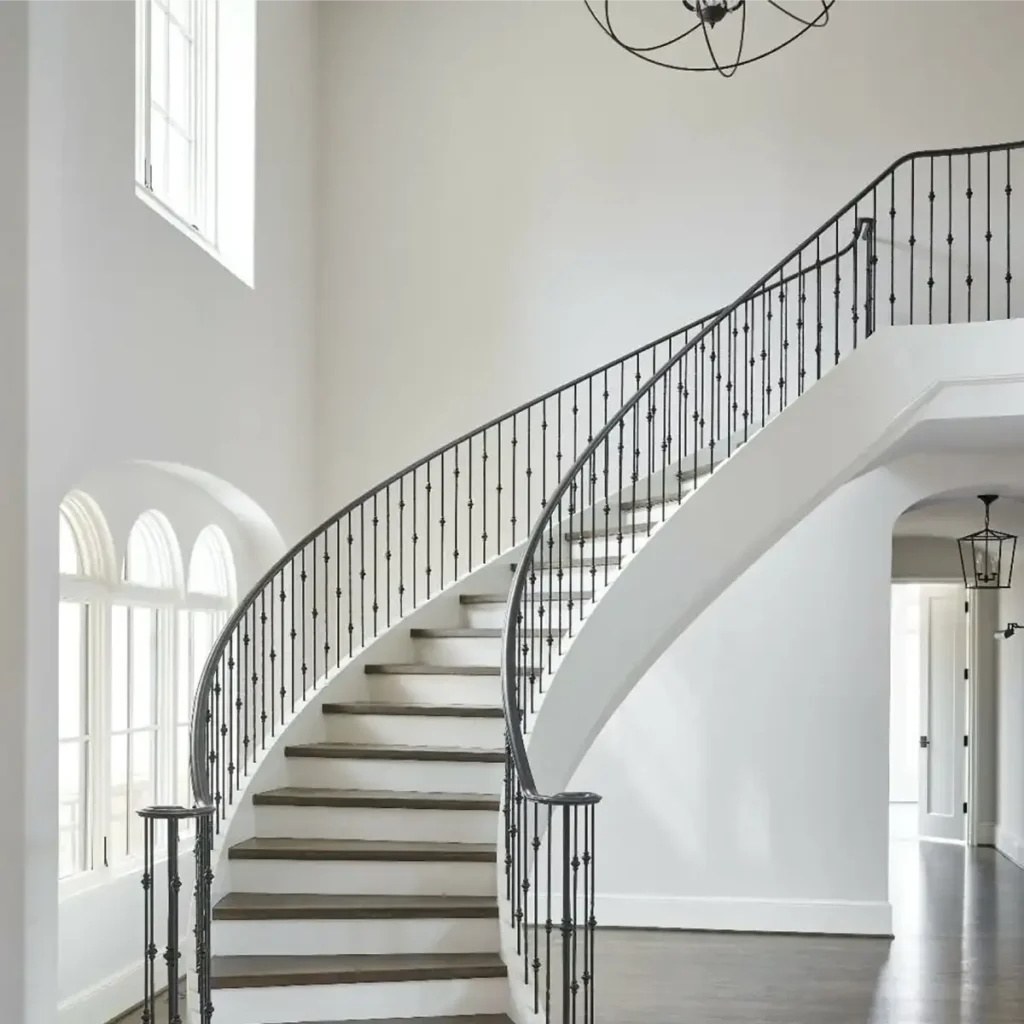 15 Curved Staircase Ideas to Elevate Your Home Style 3 curved staircase