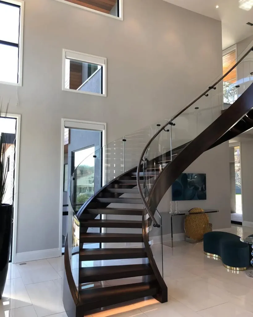 Curved Floating Staircase