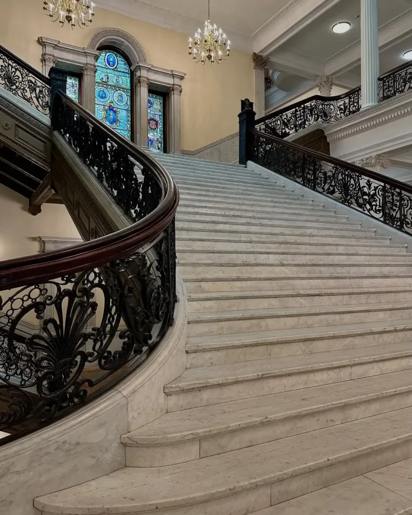 15 Grand Staircase Ideas That Elevate Your Home 23 Grand Staircase Entrance Design