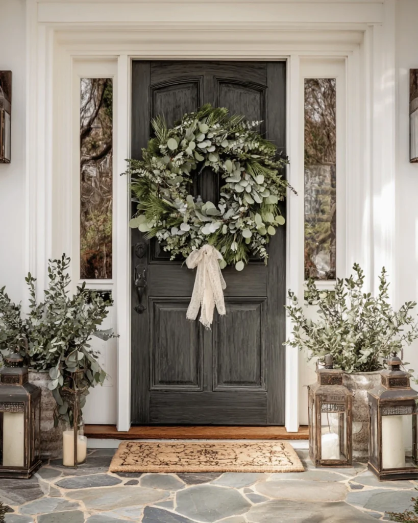 15 Spring wreath for front door ideas you'll love 3 Eucalyptus Greenery Wreaths