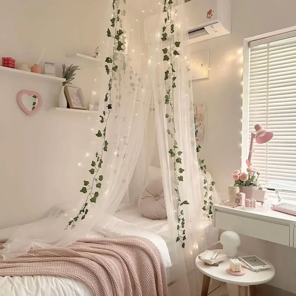 20 Bedroom Lighting Ideas for a Cozy Glow 9 Fairy Light Bedroom Accents