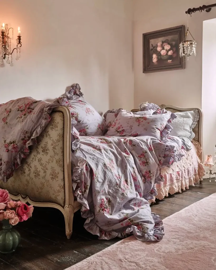 15 Vintage Floral Bedding for a Dreamy Bedroom 1 Faded Rose Prints