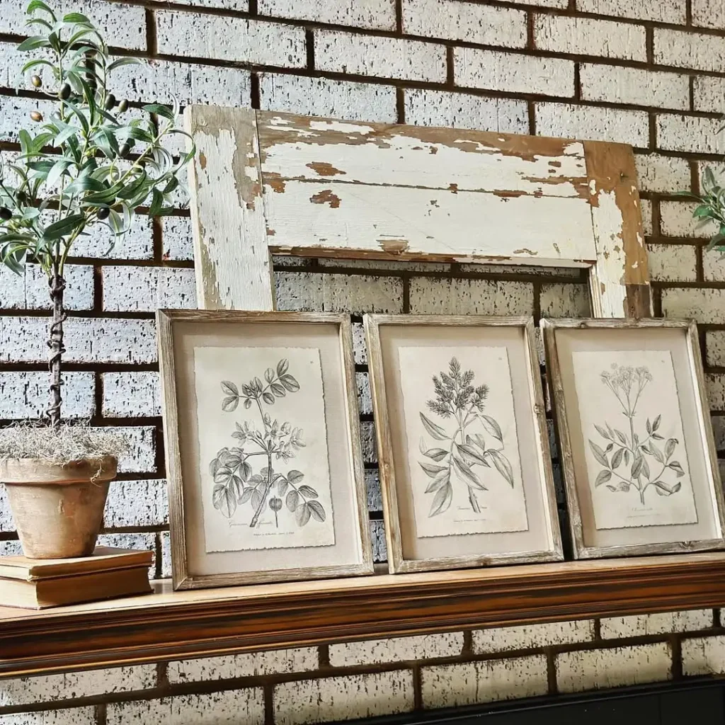 15 Spring mantle decor ideas for a fresh home look 27 Botanical Print Frames