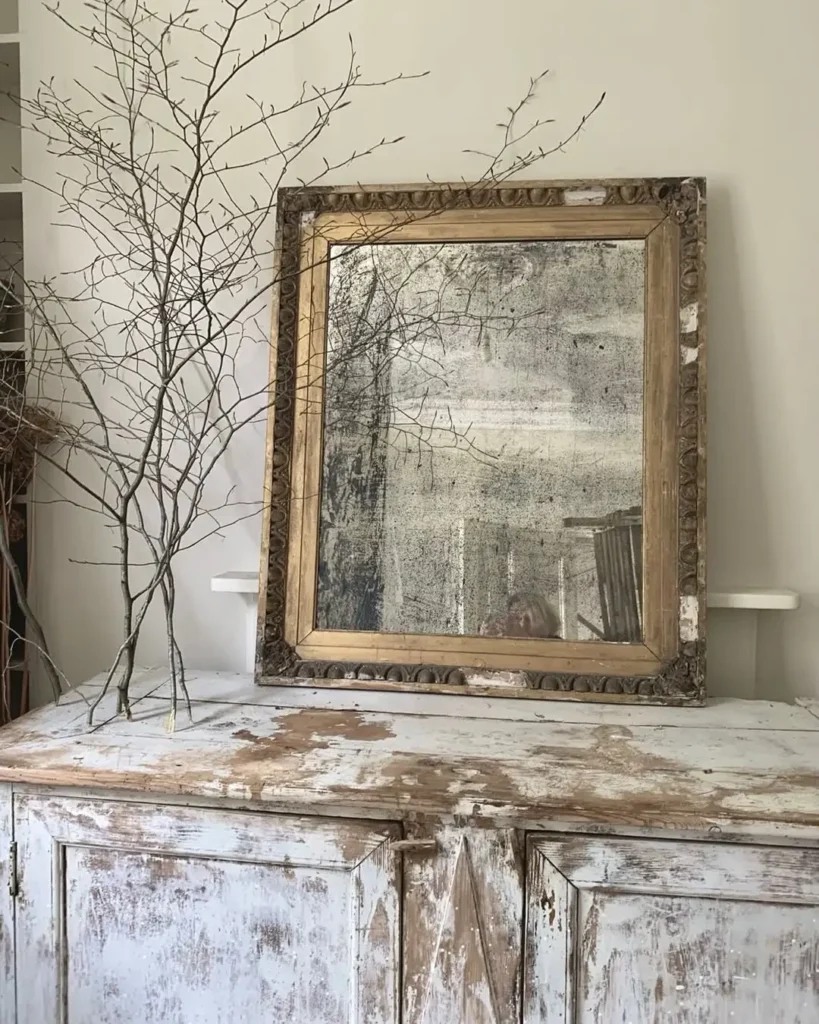 17 Vintage Mirror Ideas to Elevate Your Space 7 Distressed Frame Mirrors