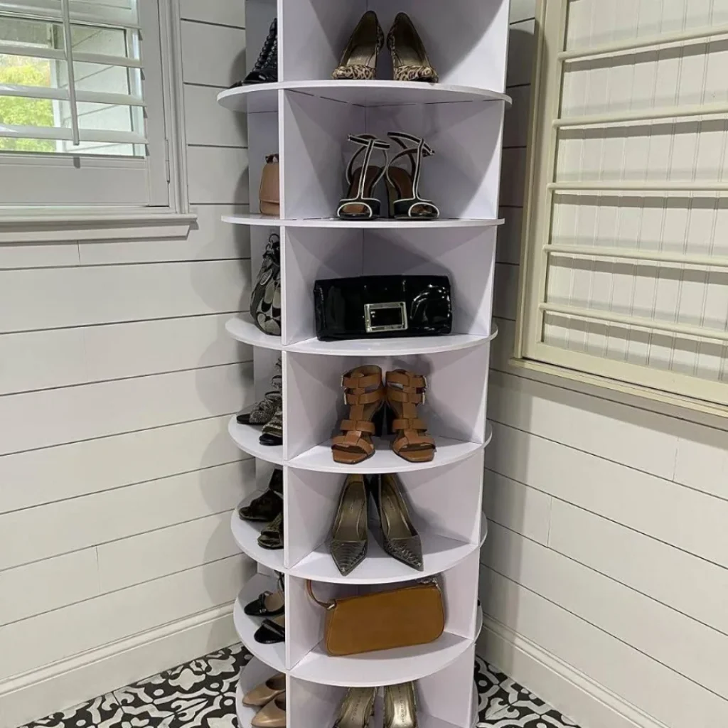 Rotating Shoe Rack Storage
