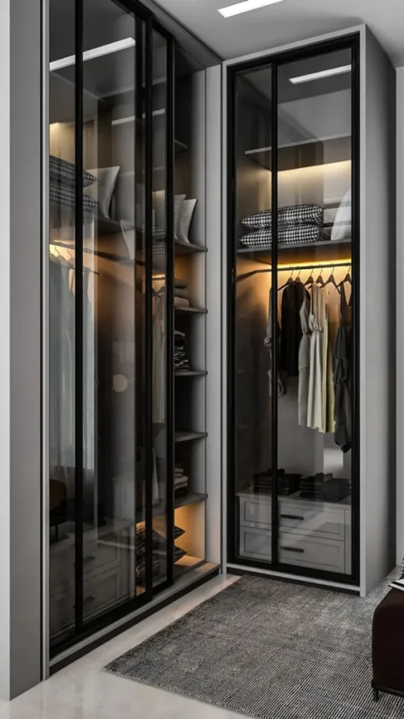 16 Corner Wardrobe Closet Ideas for Stylish Storage 47 Corner Wardrobe with Glass Doors