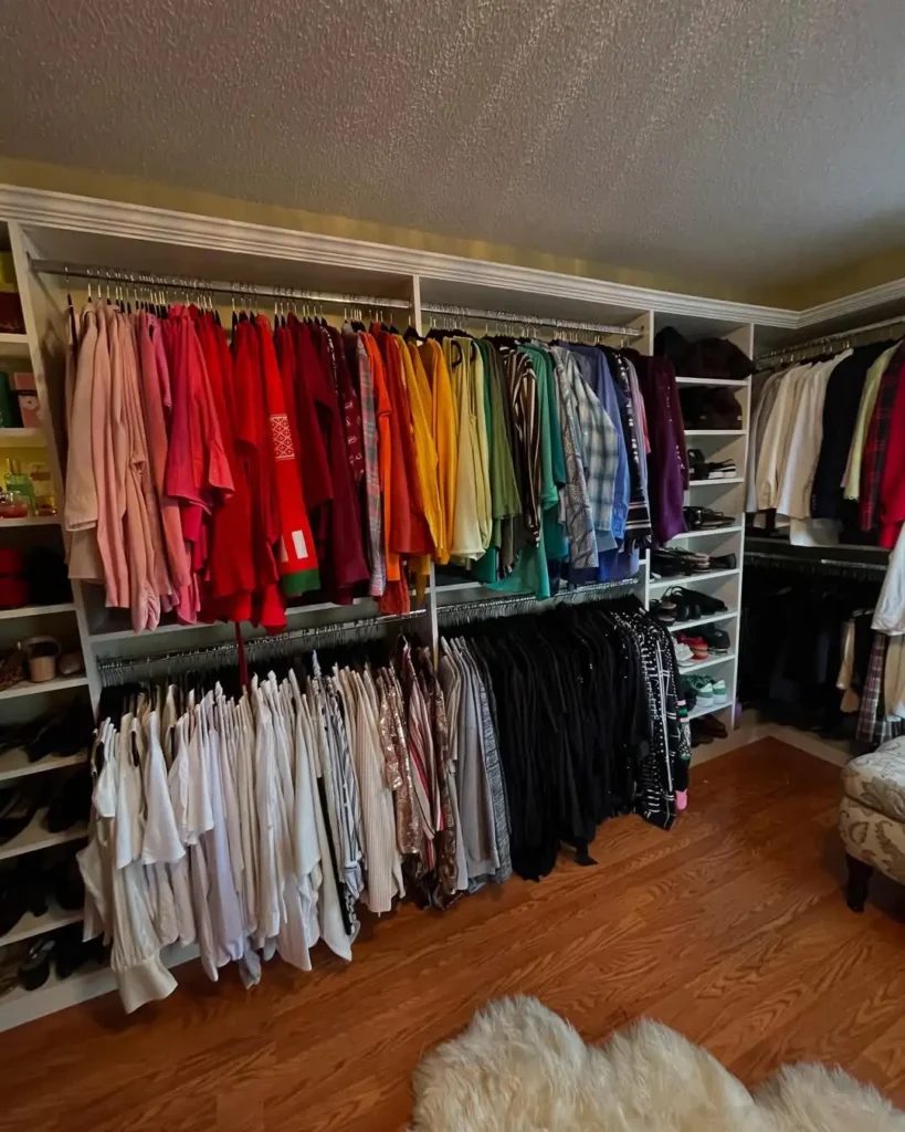 Color Coded Clothing Organization