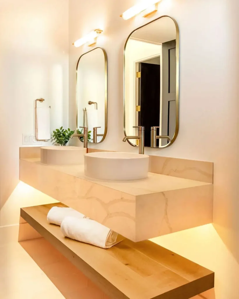 Open Shelf Vanity Storage