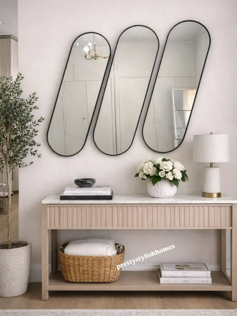 Modern Minimalist Living Room Mirrors