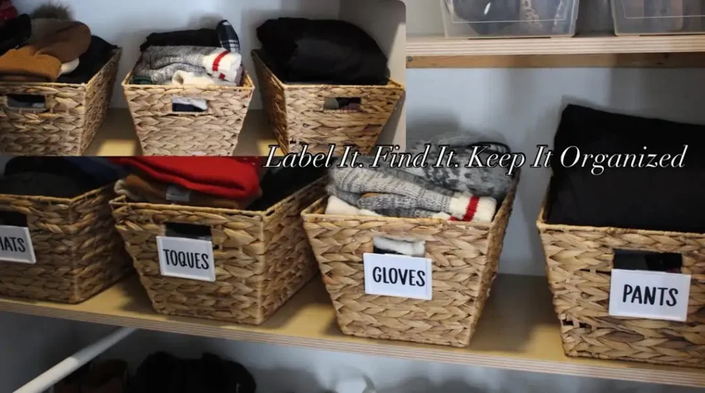 15 Linen Closet Organization Ideas For a Tidy Home 3 Labeled Basket Linen Storage