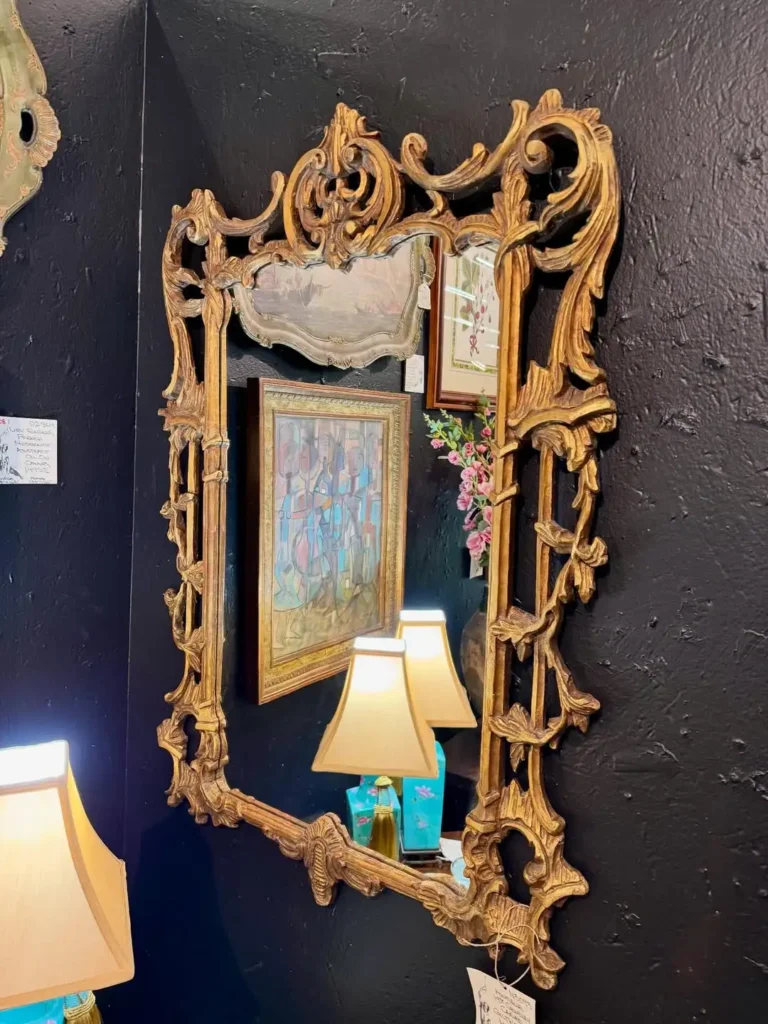 Gold Framed Mirror Accents