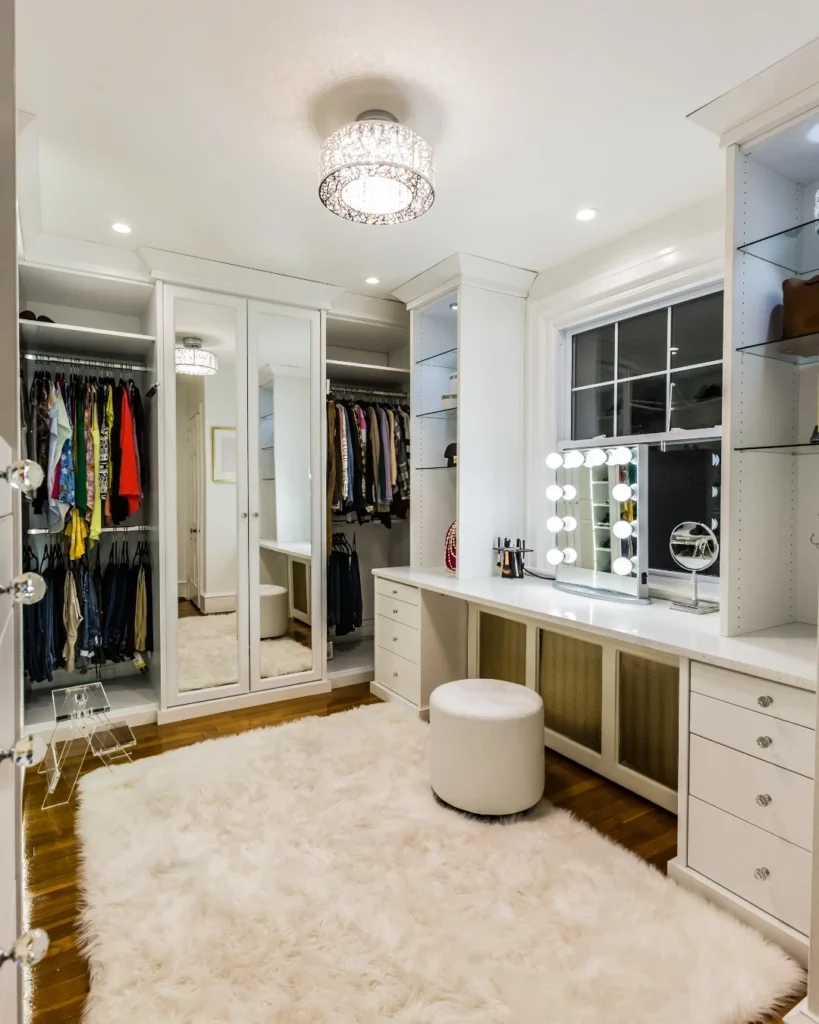 Built In Closet Vanity Area