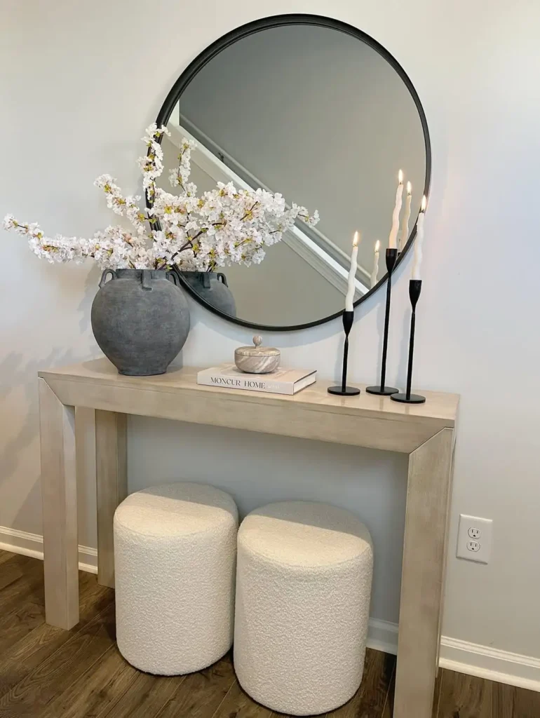 Mirror Above Console Table Styling