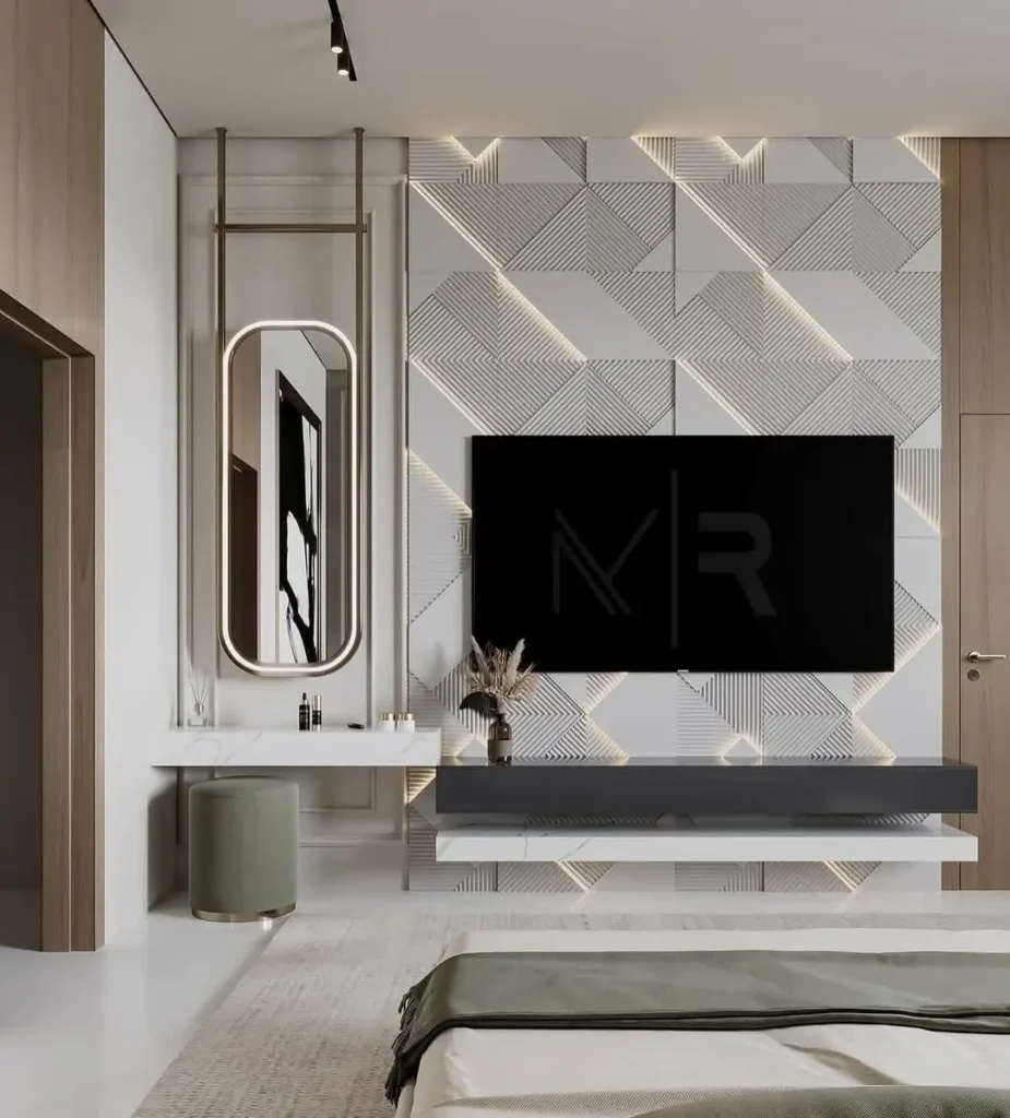 Modern Geometric TV Walls