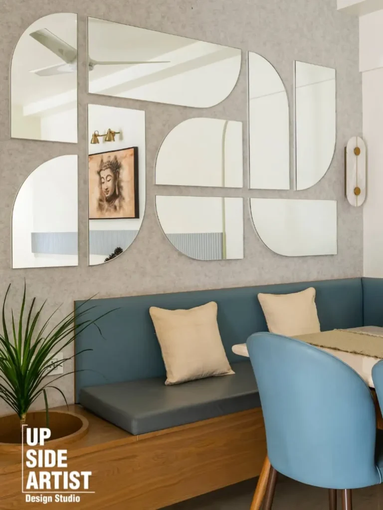 Mirror Wall With Wall Art Mix