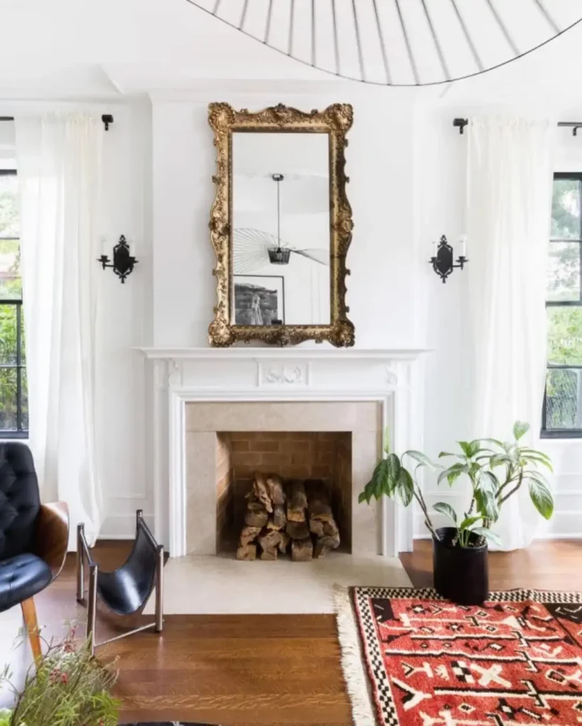 Mirror Above Fireplace Styling