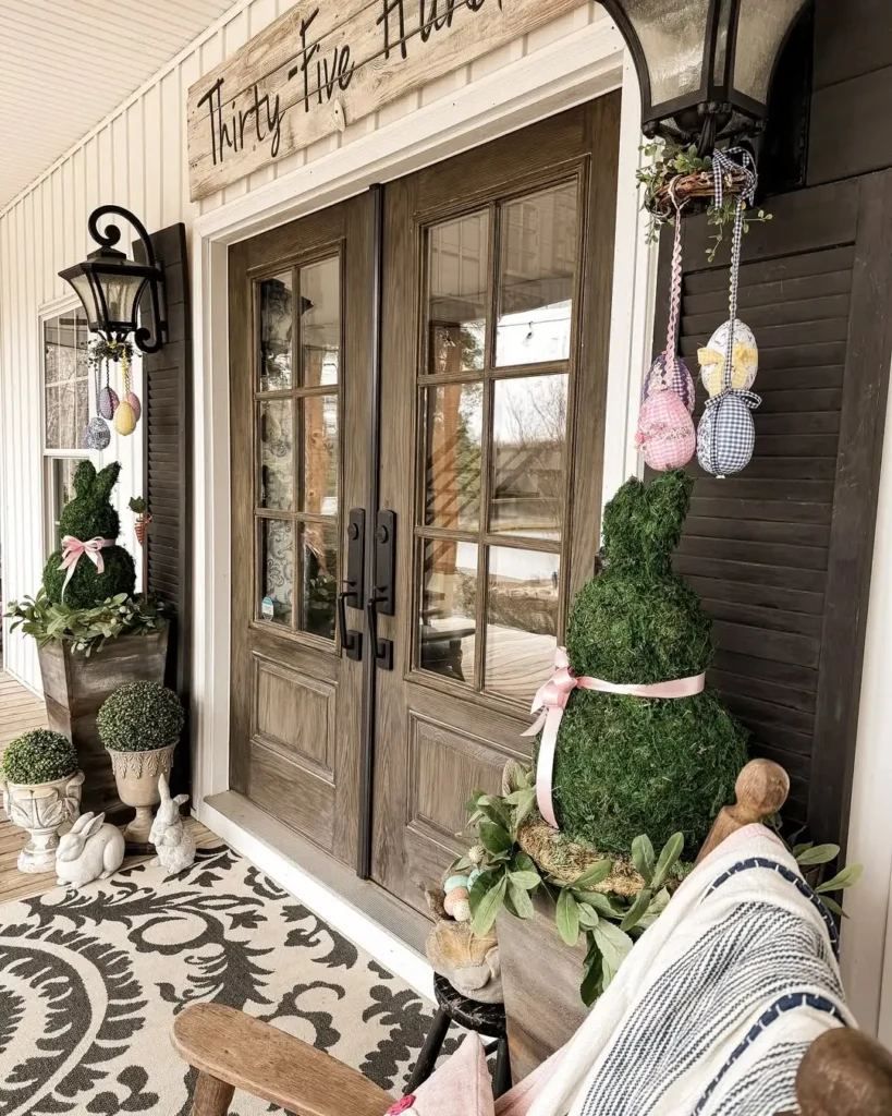 Farmhouse Easter Porch Decor