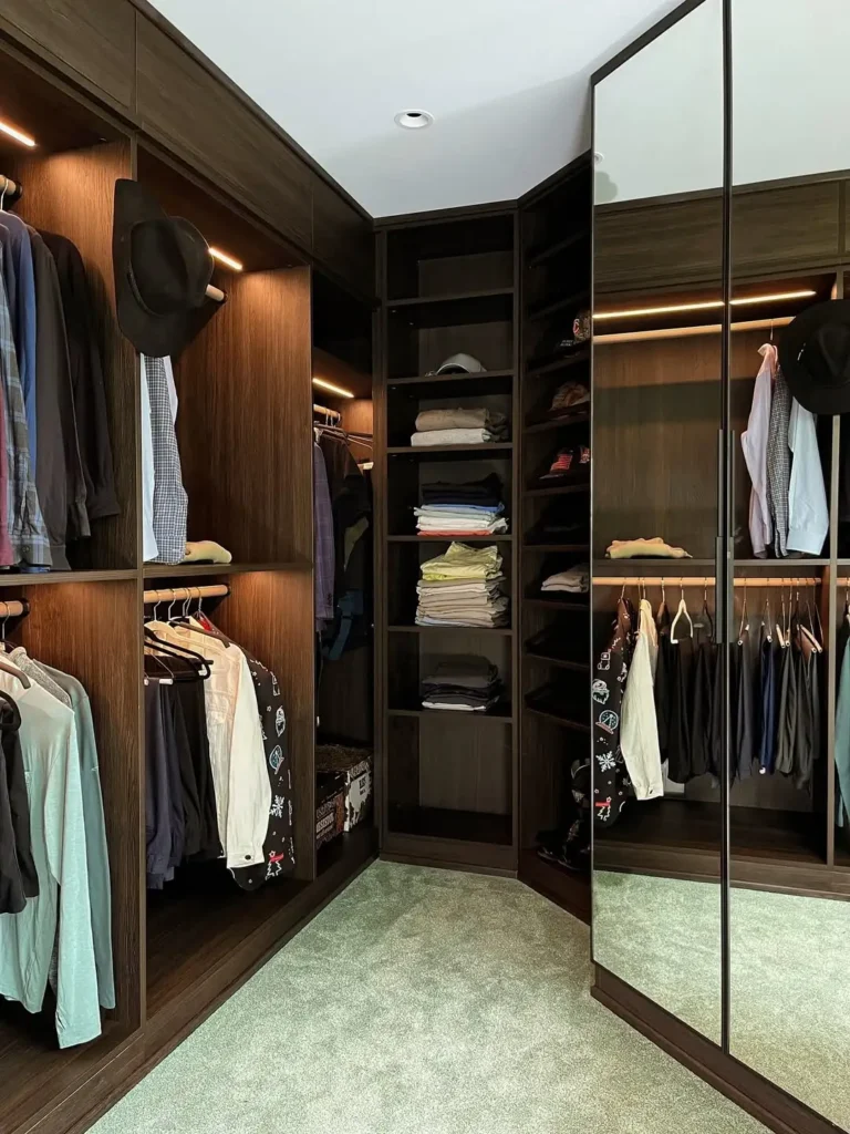 Dark Wood Luxury Closets