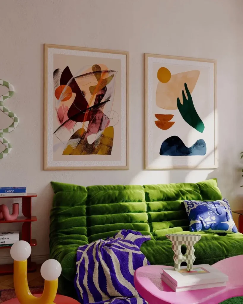 17 Sofa Back Wall Design Ideas for Stylish Homes 11 Modern Art Wall Above Sofa