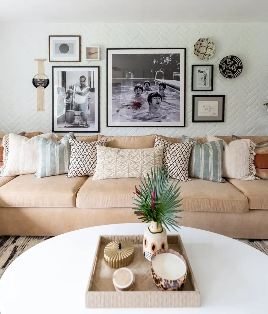 17 Sofa Back Wall Design Ideas for Stylish Homes 3 Gallery Wall Behind Couch