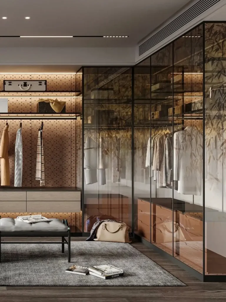 16 Wall Closet Ideas to Upgrade Your Space 29 Glass Door Wall Closets