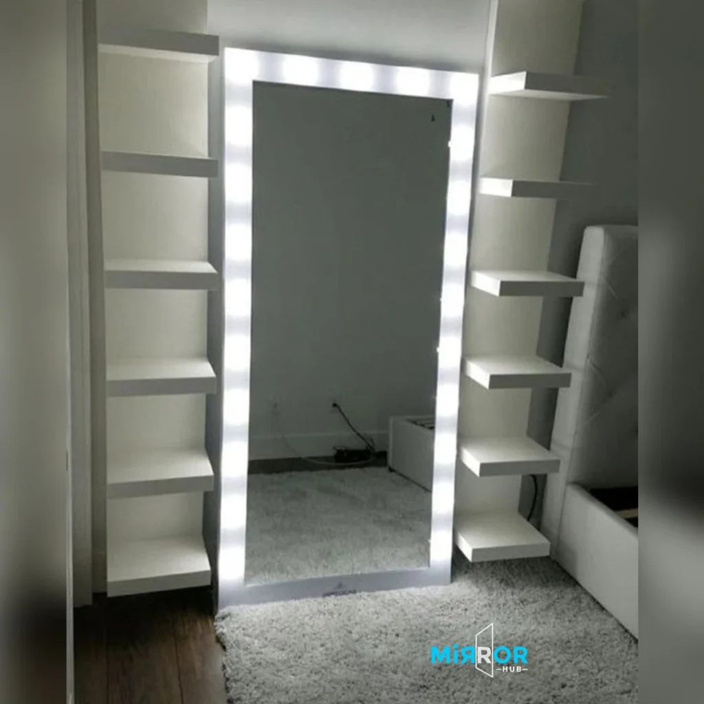 16 Full Length Mirror Ideas to Elevate Your Space 29 Full Length Mirror with Shelf