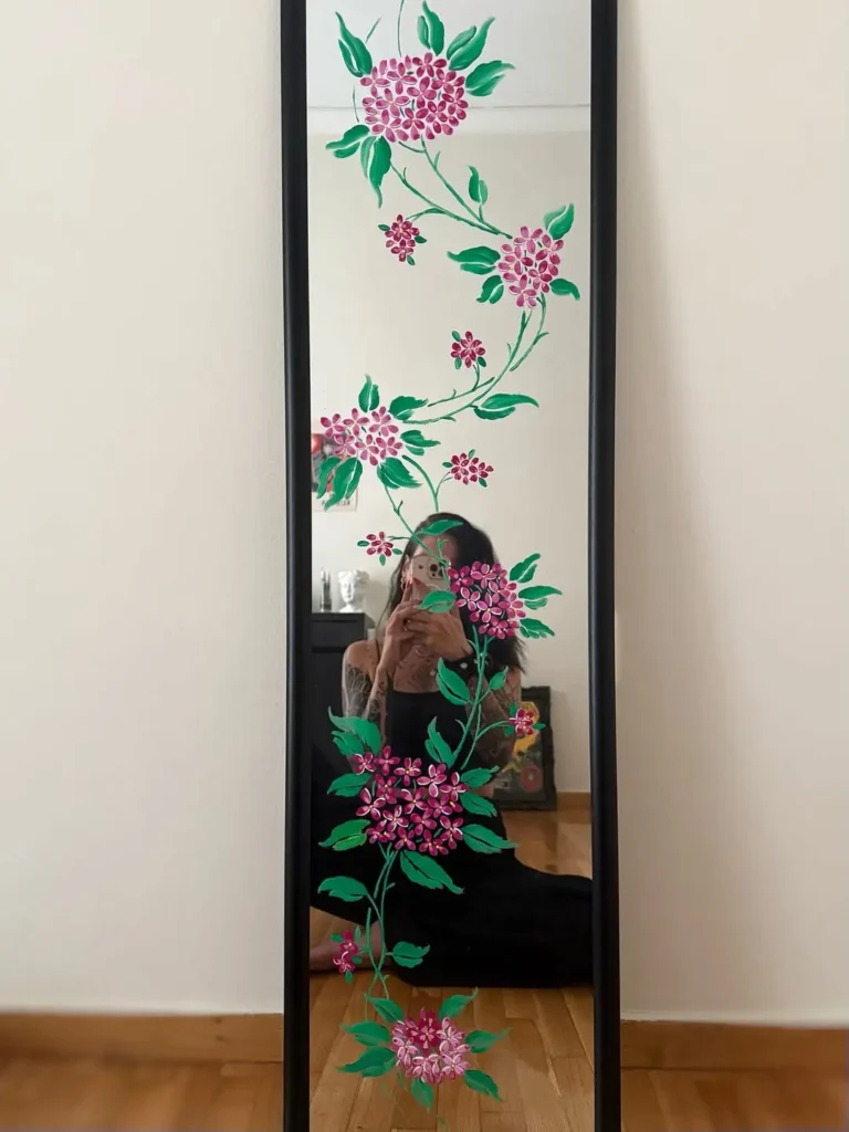 Acrylic Painted Mirror Designs