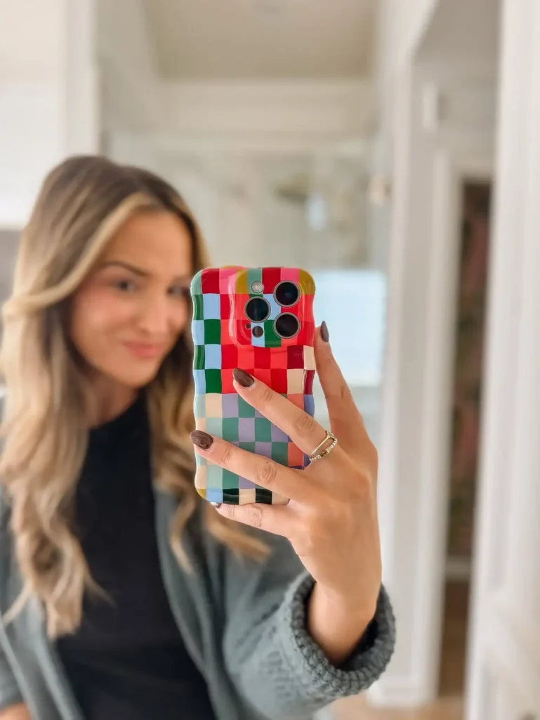 Mirror Selfie With Phone Case Styling