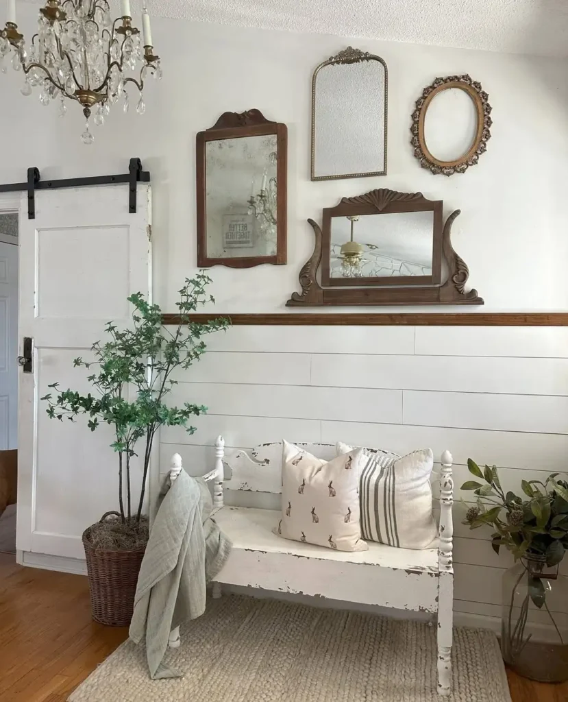 Entryway Mirror Wall Styling