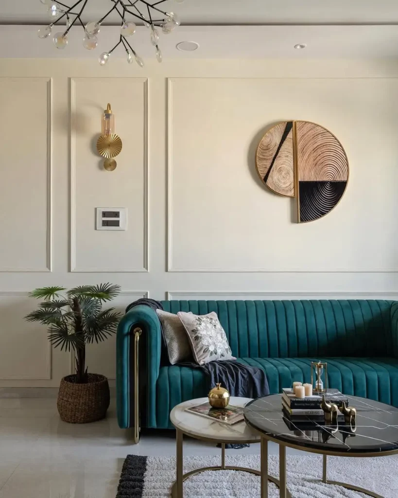 17 Sofa Back Wall Design Ideas for Stylish Homes 9 Wall Molding Behind Sofa