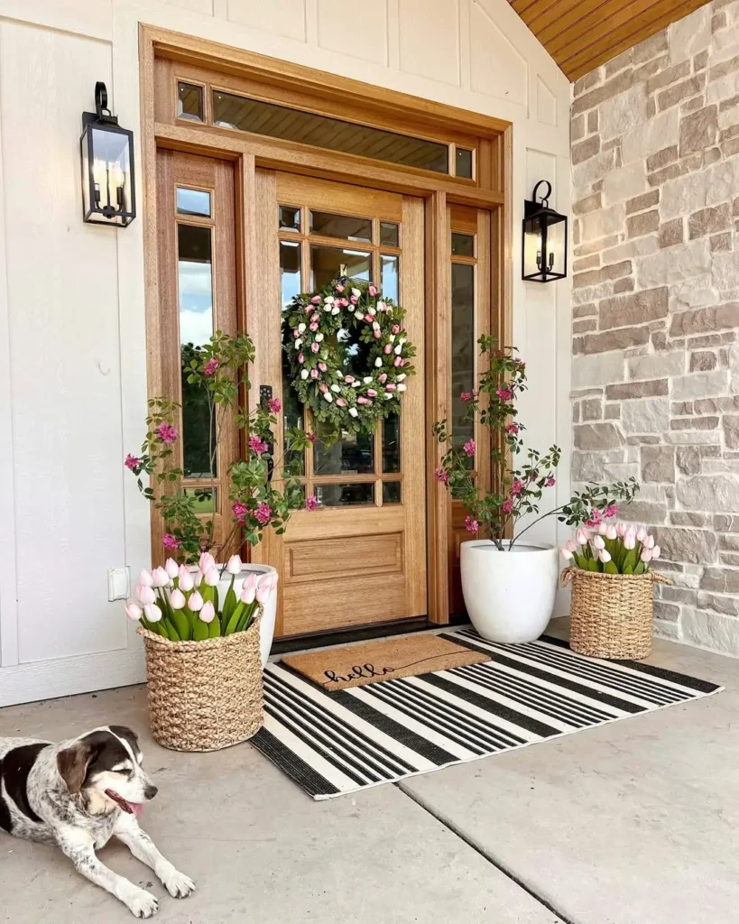 Neutral Easter Porch Decor