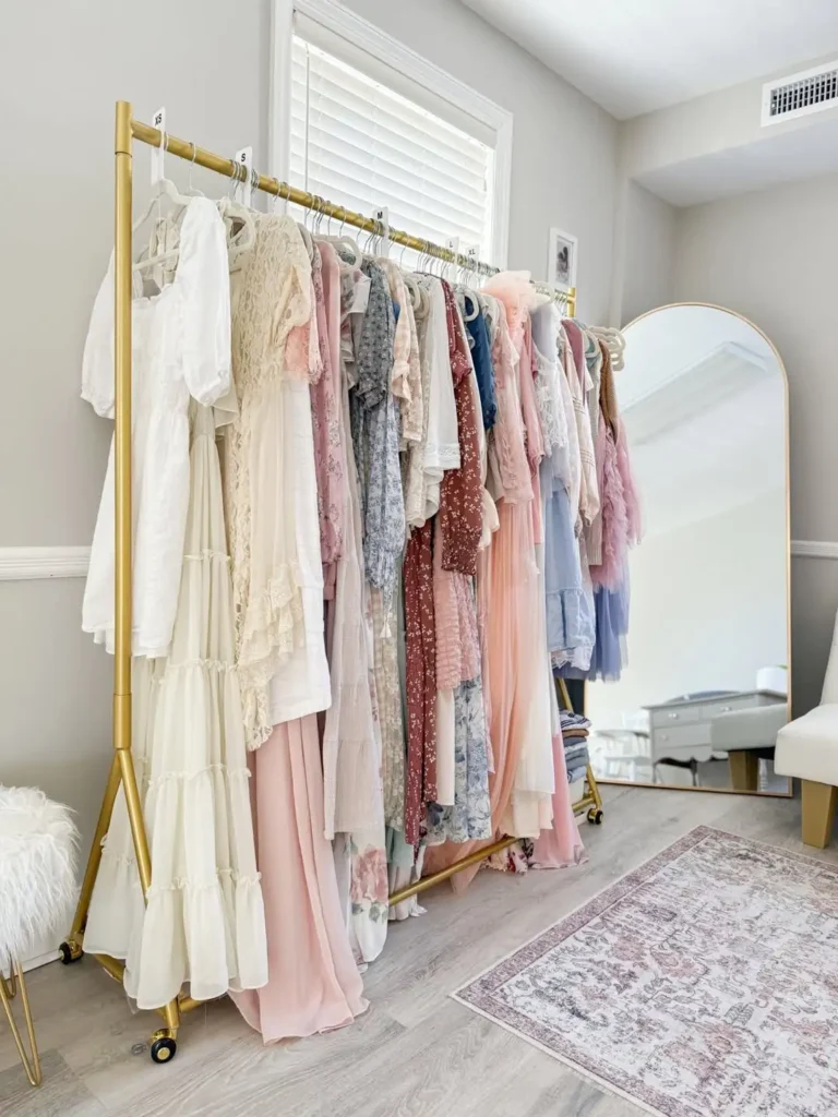 Aesthetic clothing rack styling