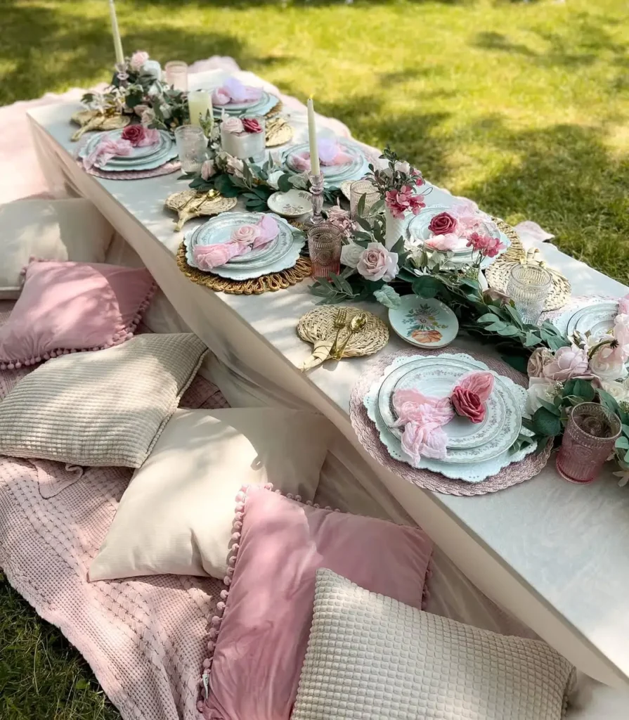 Outdoor Spring Easter Setup