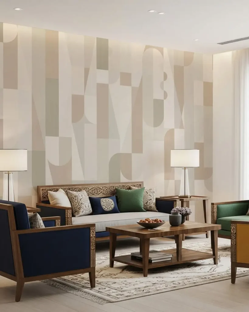 17 Sofa Back Wall Design Ideas for Stylish Homes 25 Wallpaper Accent Wall Behind Sofa