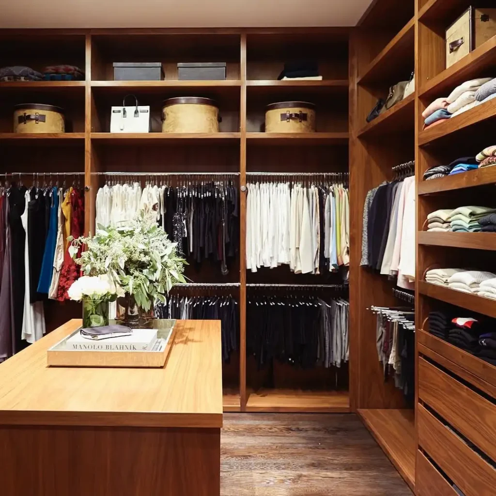 Warm Wood Closet Interiors