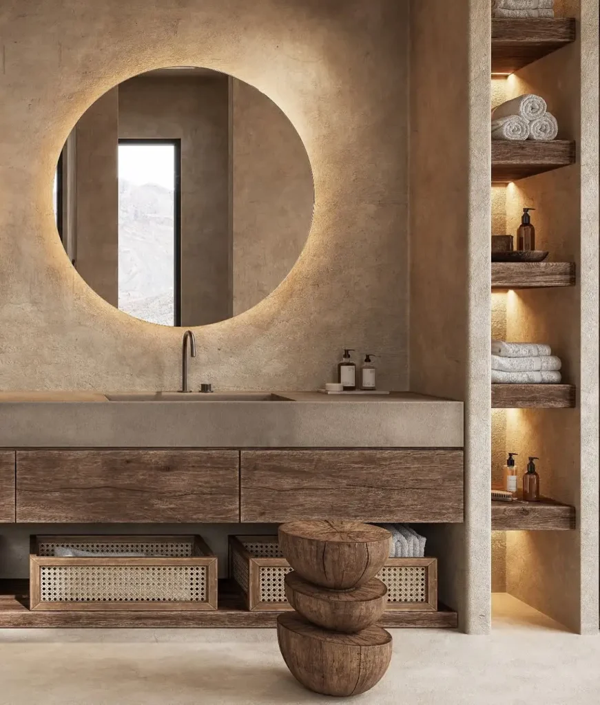 Natural Wood Vanity Cabinets