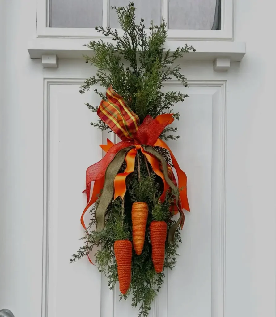 Carrot Themed Wreath Decor