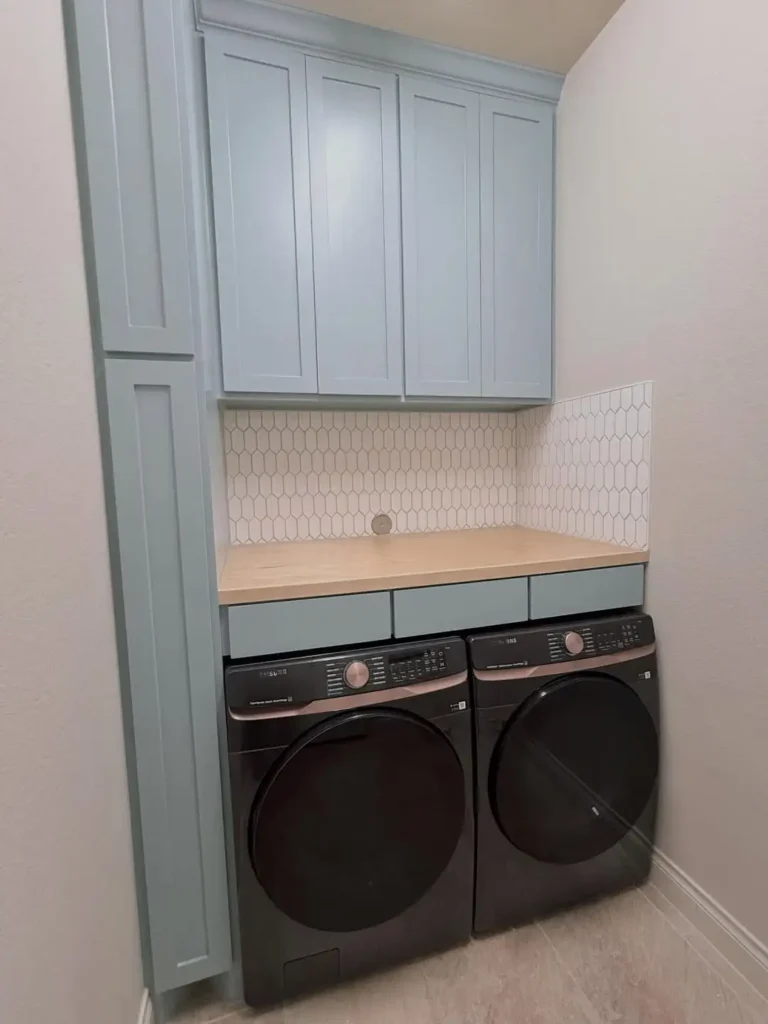 17 Laundry Closet Ideas to Transform Small Spaces 33 Laundry Closet With Countertop