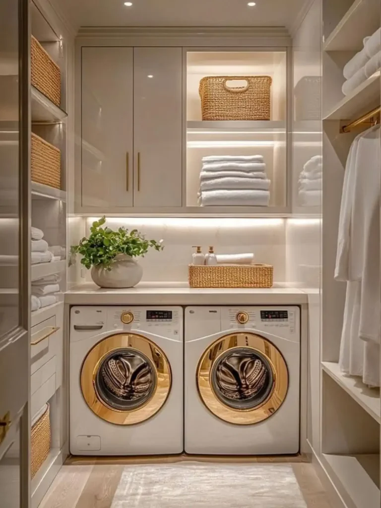17 Laundry Closet Ideas to Transform Small Spaces 35 Laundry Closet Lighting Solutions